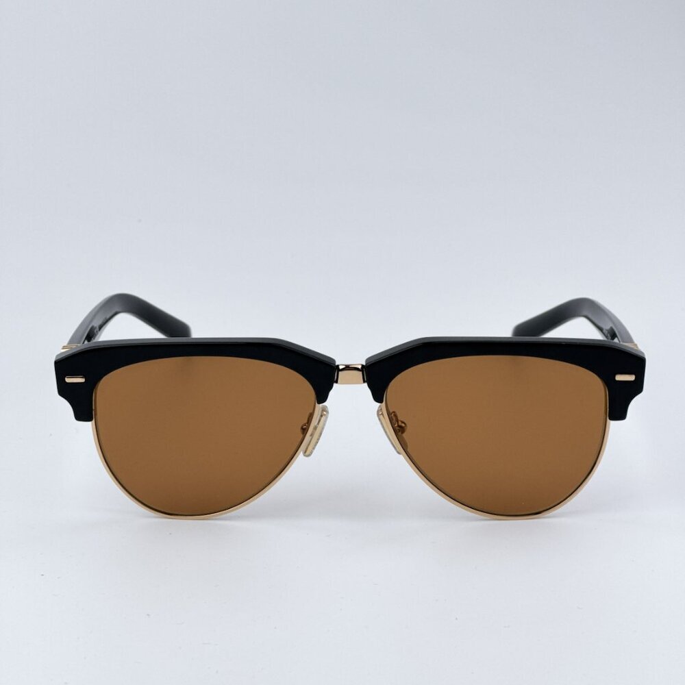 Miu Miu MU09ZS 1AB2Z1 RUNWAY BRAND NEW Sunglasses Black Brown Browline Unisex